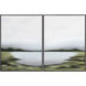 Lakeside Views 48 X 36 inch Hand Painted Art, Set Of 2